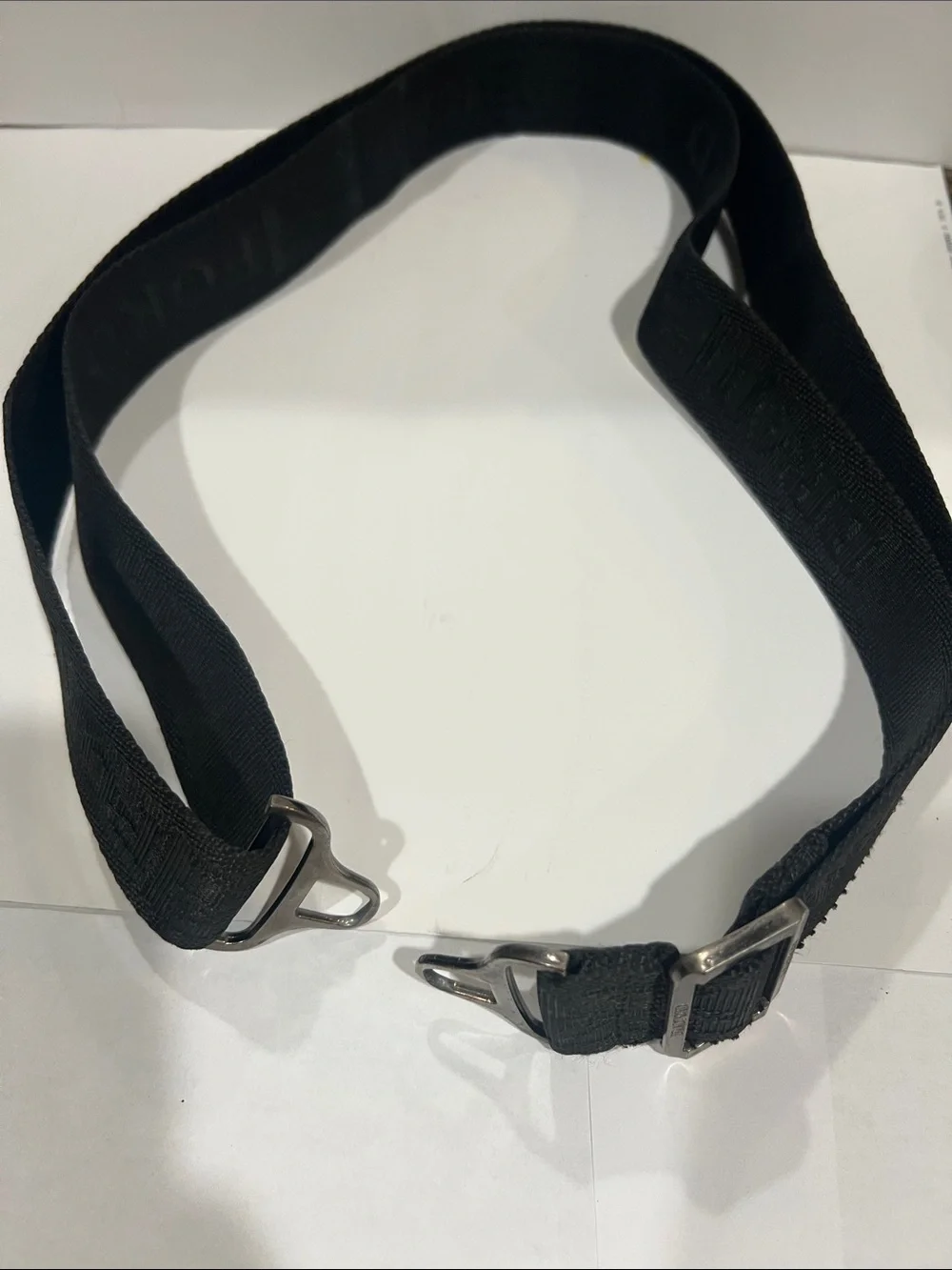 The Bradford Exchange Black Adjustable Webbing Belt with Metal Hardware